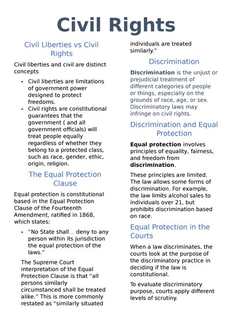 Chapter 5 Civil Rights - Professor Johnathan Buckstead - Civil Rights ...