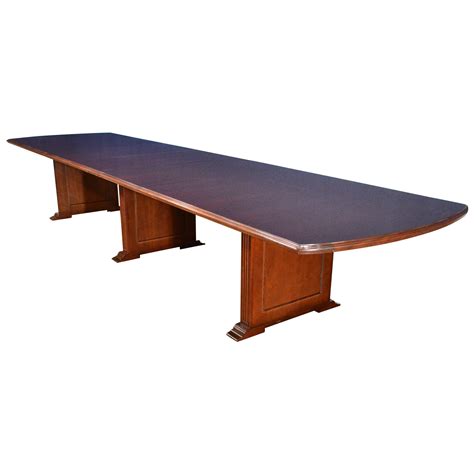 Large Mahogany Rectangular Conference Table by Leighton Hall For Sale ...