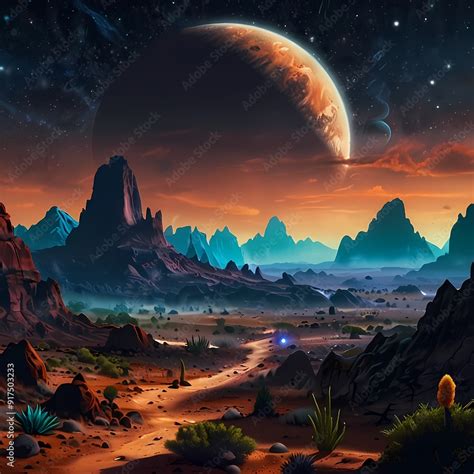 Alien World Landscape 的图像结果