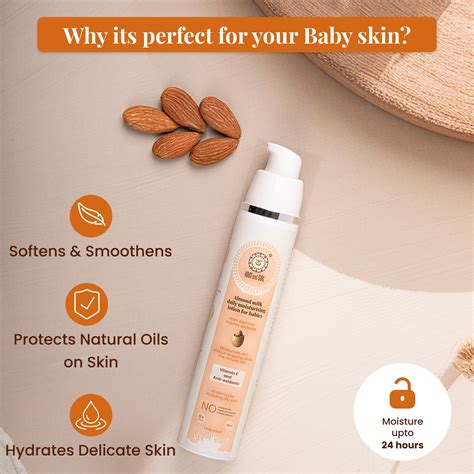 Almond Milk Baby Lotion for Daily Gentle Moisturizing of Soft Skin ...