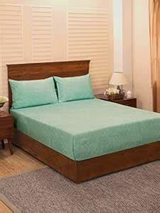 Urban Space Marvel 300 TC Egyptian Cotton King Size Bedsheet with 2 ...