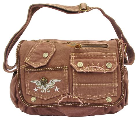 Brown Laptop Cross Body Canvas Messenger Bag | Canvas messenger bag ...