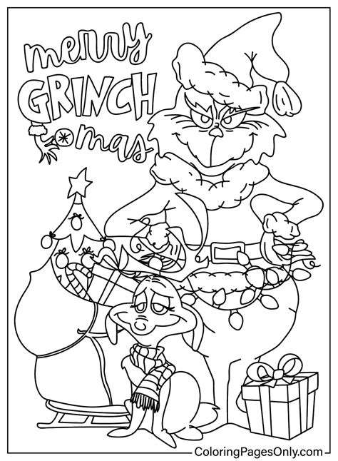 Grinch Printable Coloring Page