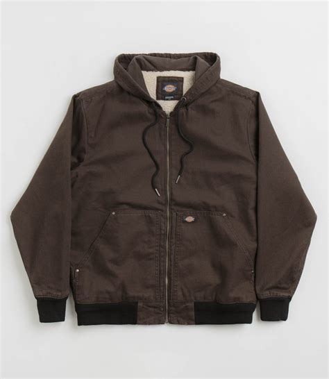 Dickies Hooded Duck Canvas Jacket - Dark Brown | Flatspot