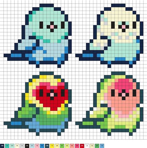 Bird Perler Beads (40+ Free Patterns!) | Pixel art pattern, Pixel art ...