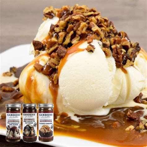 Sanders Hot Fudge Sauce & Gourmet Dessert Topping Assortment - 3 Pack ...