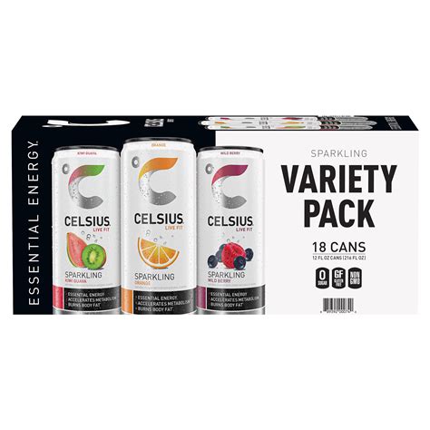 Celsius Sparkling Original Variety Pack, 18 x 12 fl oz - $7.97 at Costco