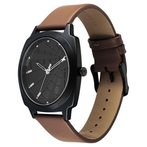 Buy Online Fastrack Groove Quartz Analog Black Dial Guys Leather Watch ...