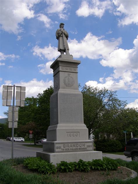 Public Art and Memory: Brandon Vermont Civil War Monument: Solitary ...