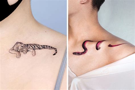 110 Stunning Collarbone Tattoos For Men And Women | Bored Panda