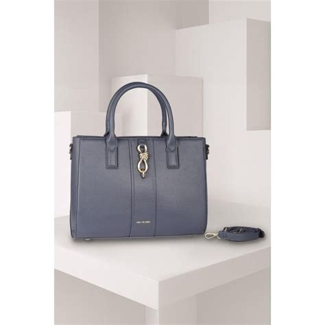 Buy Van Heusen Women Navy Blue Textured Casual Handbag Online