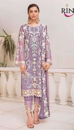 Rinaz Ramsha Vol 11 Pakistani Suits Fox Jorjet with Heavy Embroidery ...