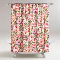 Floral Shower Curtains by Watercolor Floral Rosamunde Shower Curtain World Market Floral Shower Curtains