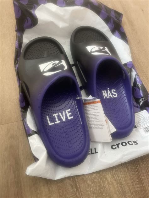 Crocs TACO BELL X CROCS MELLOW SLIDE in ULTRAVIOLET 9 Mens | Grailed