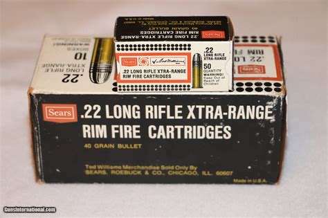 SEARS TED WILLIAMS .22 LR XTRA-RANGE RIM FIRE CARTRIDGES - FULL BRICK