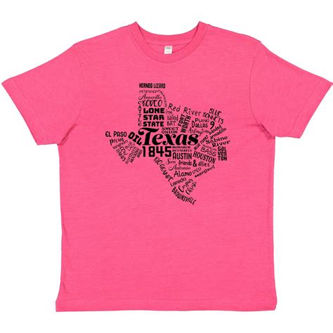 Bella Canvas Texas Word Salad- State Outline Toddler T-Shirt Home Lone ...