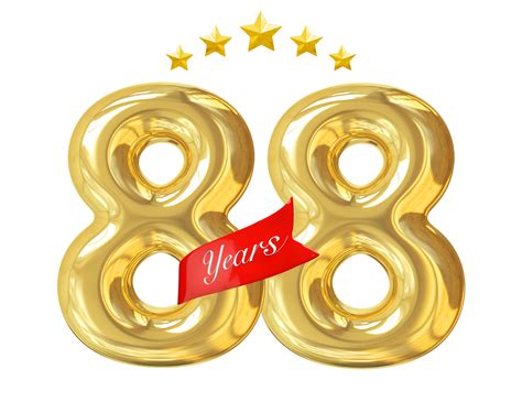 88 años aniversario dorado 11297870 PNG