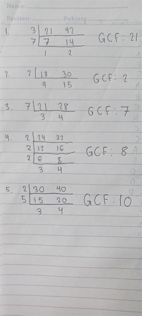 Find the GCF of the following number by listing method Example: 16- 3 ...