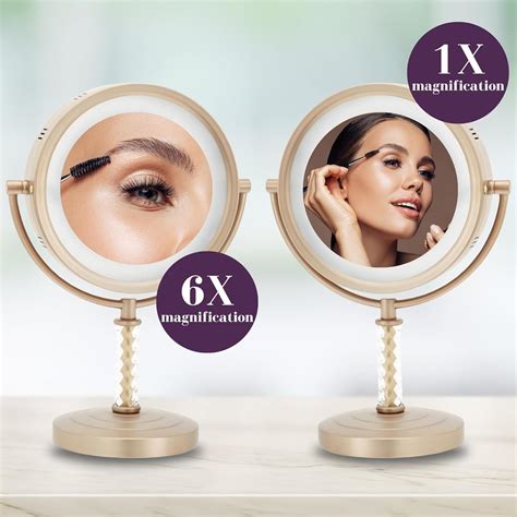 JERDON Halo Lighted Tabletop Makeup Mirror with India | Ubuy