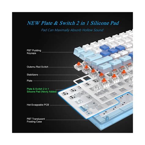 Buy Womier WK61 60% Keyboard, Hot-Swappable Keyboard Ultra-Compact RGB ...