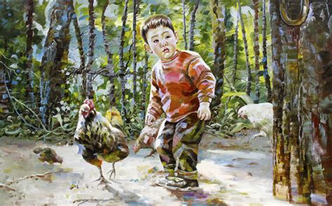 朝鲜一级画家 尹京 《小男孩》在线拍卖，朝鲜一级画家 尹京 《小男孩》价格、图片－雅昌得藏－在线拍