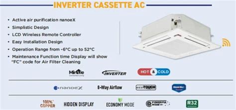 Cassette Air Conditioners - Daikin Cassette Air Conditioner with ...