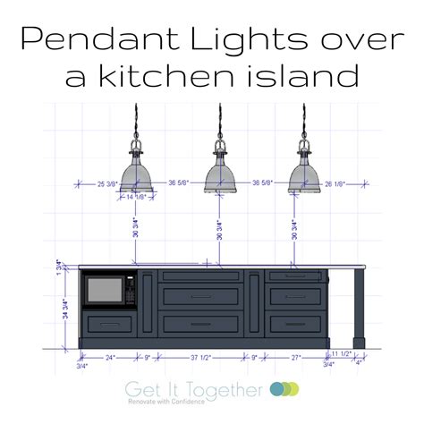 Pendant Lights over a Kitchen Island