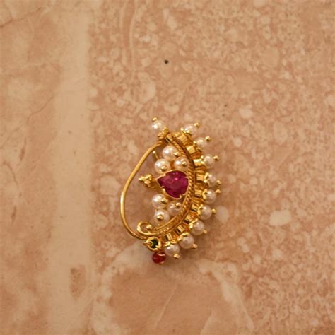 Traditional maharshtrian nath designs online – Rishabh Gold