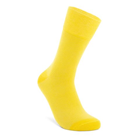 ECCO Men's Classic Birds Eye Mid-cut Socks | Yellow