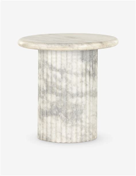 Mercer Round Side Table | Marble end tables, Marble pedestal table ...