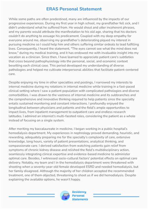 How to Prepare ERAS Personal Statement Properly