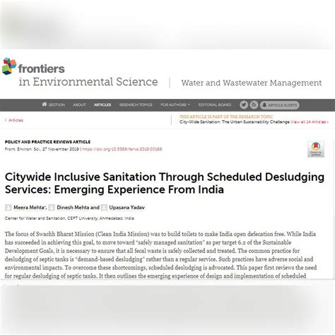 Citywide Inclusive Sanitation Through Scheduled Desludging Services ...