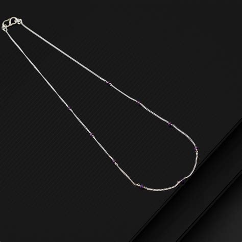 Pure 925 sterling silver pearl beads chain necklace, vintage antique s ...