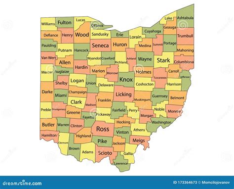 Ohio Map Vector Illustration | CartoonDealer.com #10241508