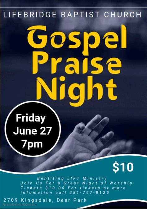 Gospel Praise Night at LifeBridge Baptist Church in Deer Park ...