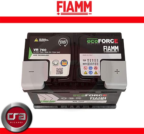 Batteria Auto Fiamm Vr760 Ecoforce Agm Start&stop 70ah 760a | Confronta Prezzi