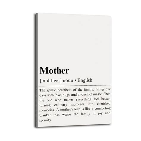 Mother Definition Gift Poster Great Wall Art for Home Decor, Mother's ...