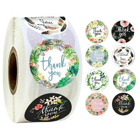 Kitcheniva 500 Pcs 1/1.5" Thank You Stickers, Model: B (1 inch) | Michaels