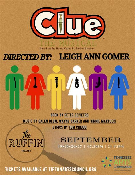 ?CLUE 〰️ THE MUSICAL ?, 113 W Pleasant Ave, Covington, TN, United ...