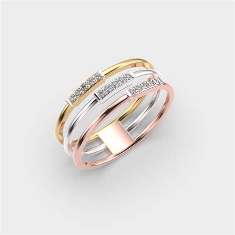 Buy Abacus Three Line Diamond Ring At Jewelbox