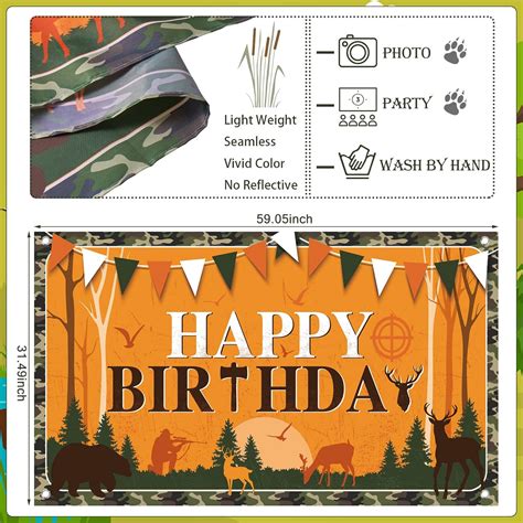 Buy Hunting Birthday Party Supplies Gone Hunting Photography Backdrops ...