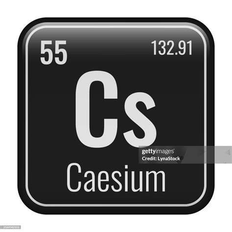 Caesium Symbol Chemical Element Of The Periodic Table Vector Illustration Isolated On White ... - Cäsium Element