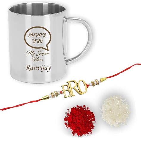 Buy Savri Personalized Stainless Steel Coffee Mug Super bro My Super ...