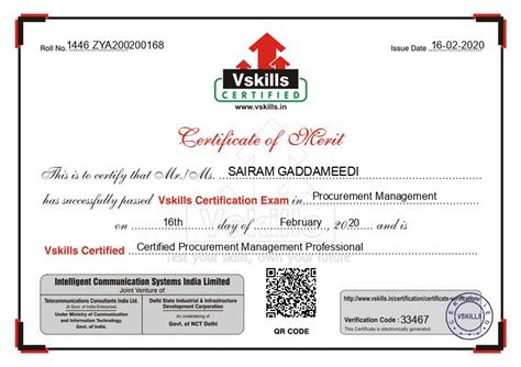 SAIRAM GADDAMEEDI - Certified Procurement Management Professional