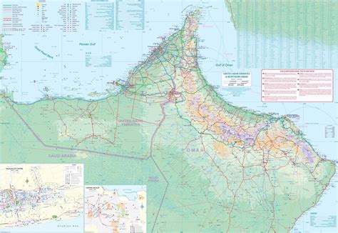 Dubai & United Arab Emirates & Northern Oman Travel Map