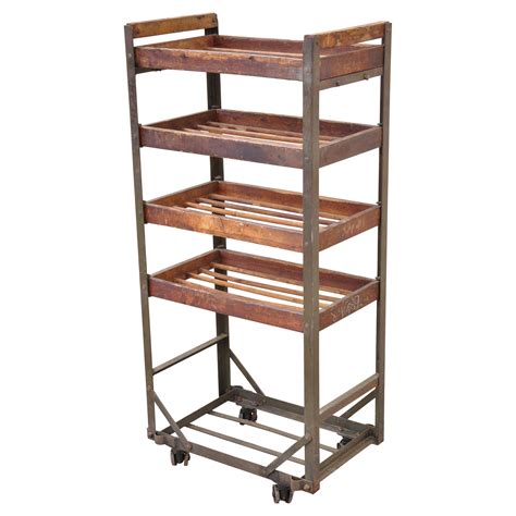 Industrial Style Rolling Cart For Sale at 1stDibs | industrial rolling cart