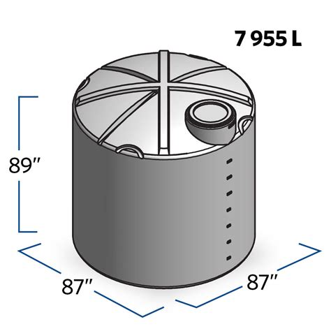 2100 Gallon Plastic Vertical Water Storage Tank | 44521 | BARR Plastics