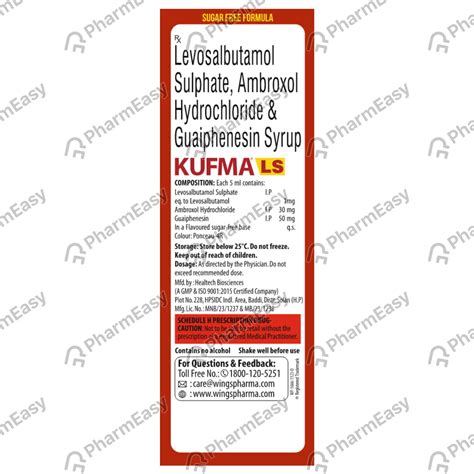 Buy Kufma Ls Litchi Flavour Sugar Free Bottle Of 100ml Syrup Online at ...