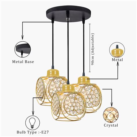 Buy HOMESAKE Metal Cluster Ceiling Lamp from Homesake at just INR 4798.0
