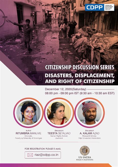 Discussion Series Citizenship - Disasters, Displacement, and Right of ...